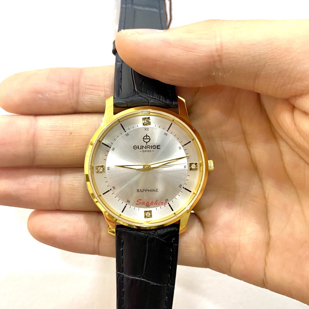 Đồng Hồ Nam Sunrise Dây Da Chính Hãng Chống Nước Mặt Sapphire Chống Xước Uy Tín Chất Lượng Bảo Hành 3 Năm Đảm Bảo