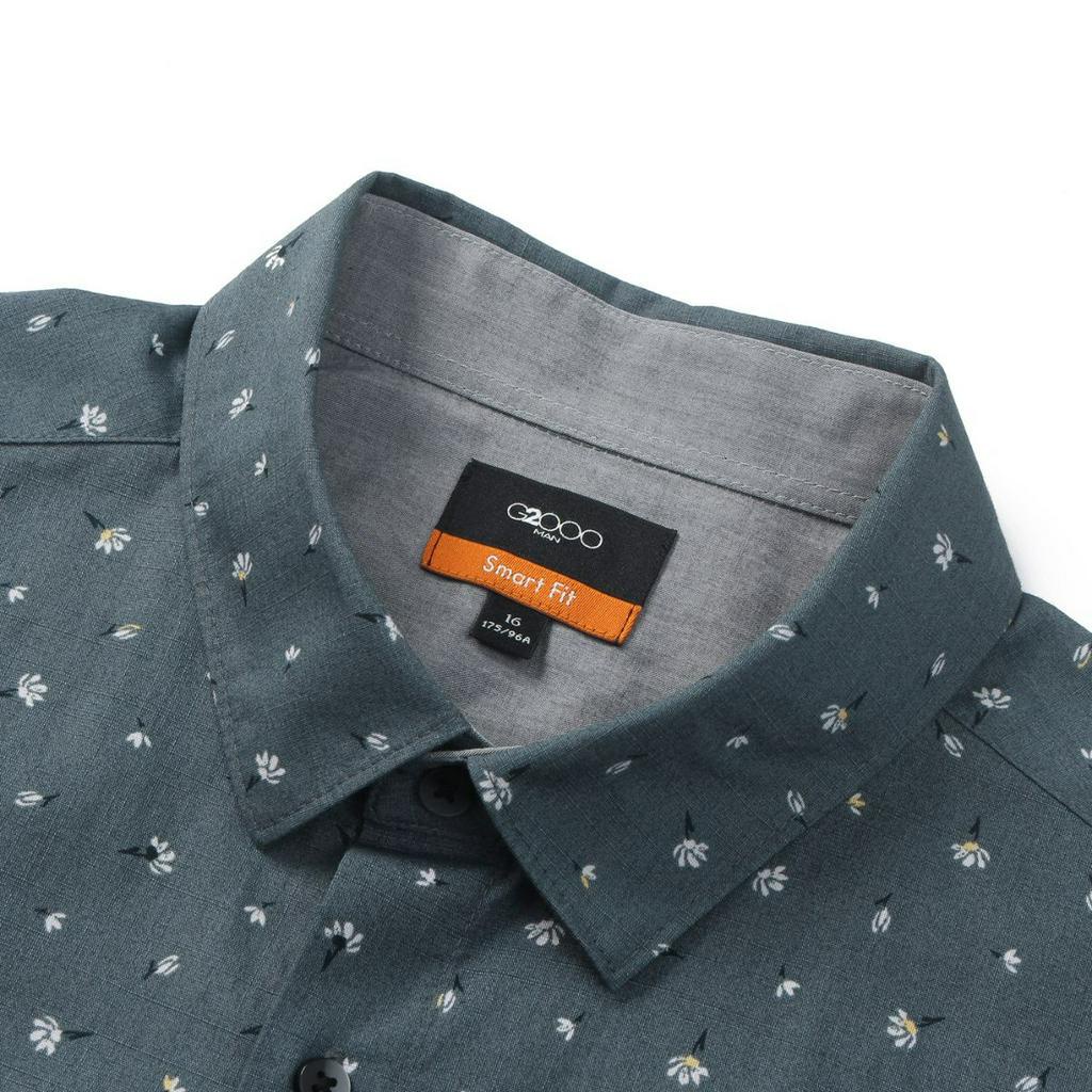 Áo Sơ Mi Nam G2000 Smart Fit  Màu Trắng/Xám