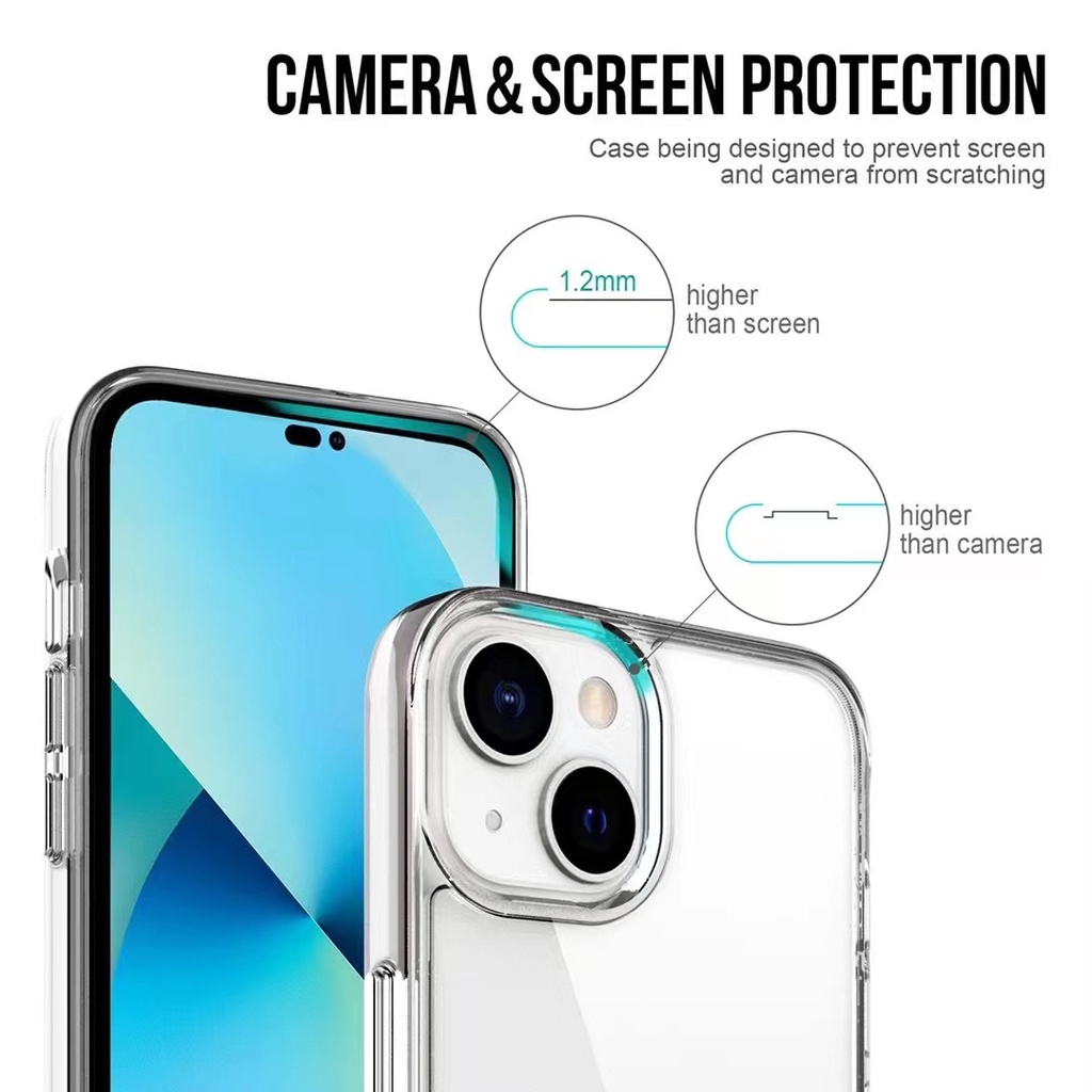 Ốp Điện Thoại Nhựa acrylic Cứng Trong Suốt Cho compatible for iPhone 14 pro max 13 pro max 12 pro max 11 pro max case #5