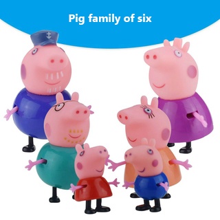 Bộ 6 Mô Hình Gia Đình Heo Peppa Dễ Thương
