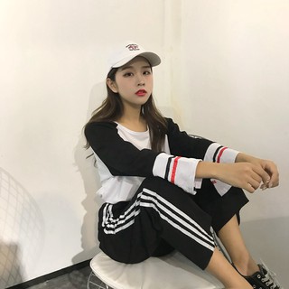 ( Cao cấp ) Bộ Set Thể thao Nữ dáng Ulzzang ống loe 2018 chất mát