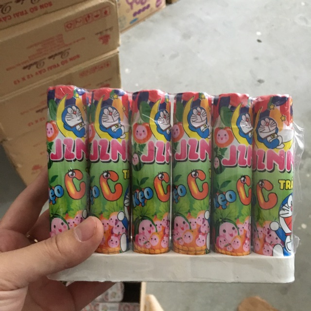 Vỉ kẹo trái cây 12 lọ
