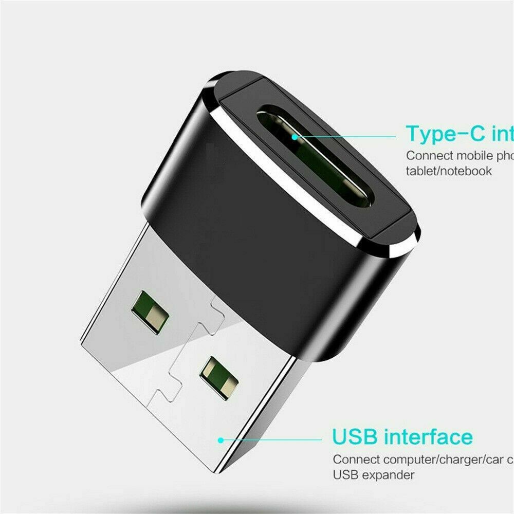 Đầu Chuyển Đổi Cáp Sạc USB Sang Type C OTG Bằng Hợp Kim Đầy Màu Sắc
