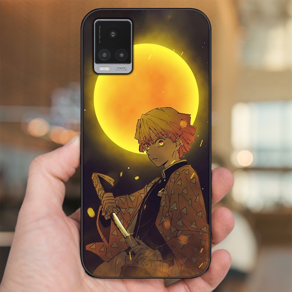 Ốp lưng Vivo V20 viền đen in hình Zenitsu Kimetsu no Yaiba