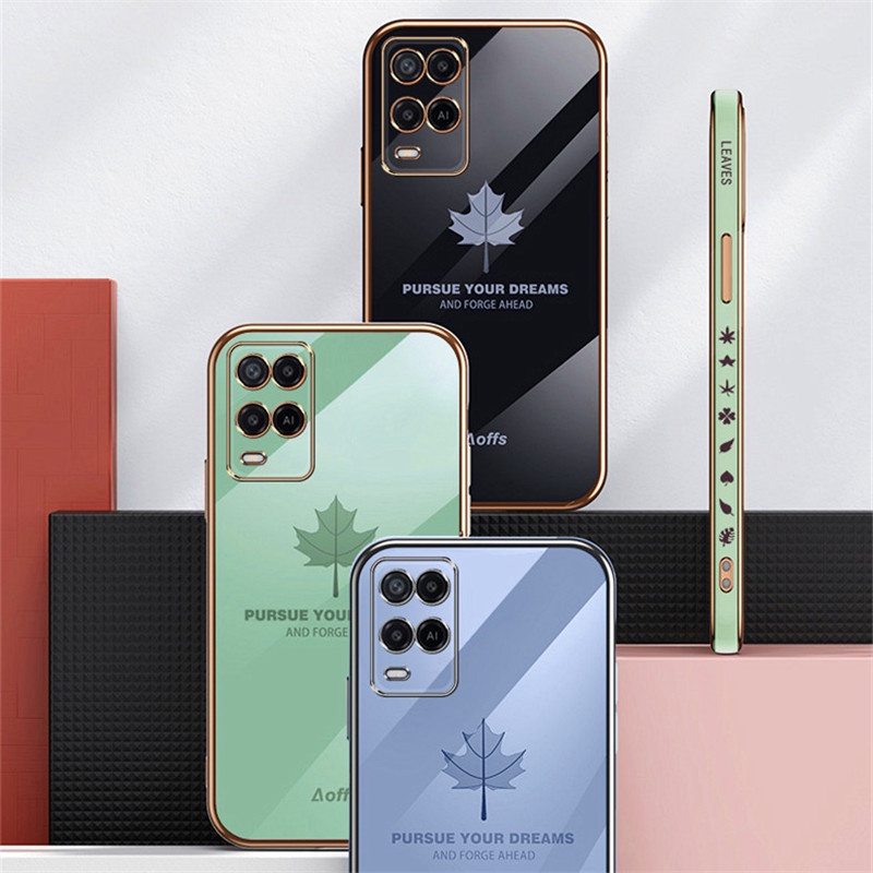 ốp lưng điện thoại mạ sang trọng tương thích với Cho OPPO A95 A92 A93 A74 A54 A53 A16 A15 A15S A12 A12E  A9 A9 2020 A5 2020 A5S A3S F11 Vỏ silicon mềm TPU có dây buộc case
