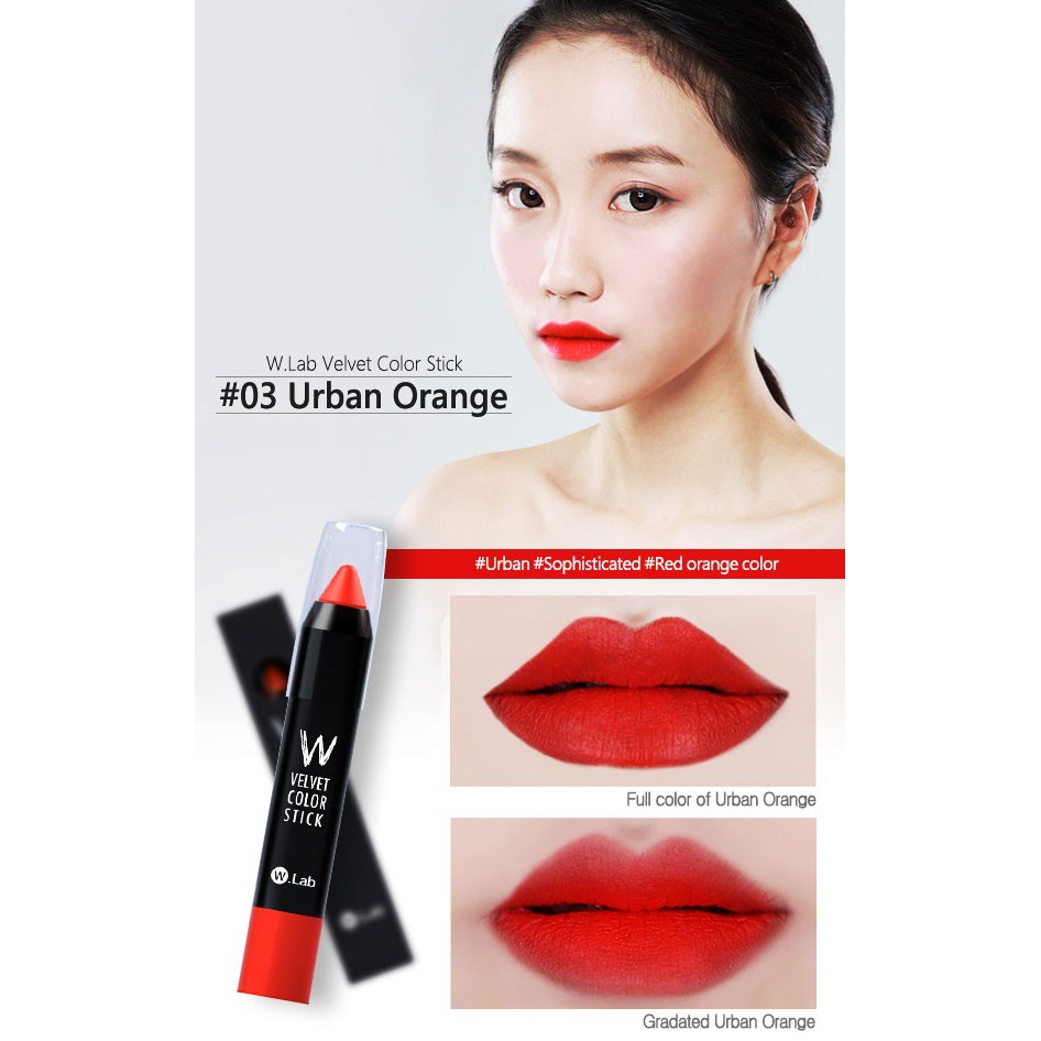 Son bút chì W.Lab Velvet Color Stick Hàn Quốc 30g