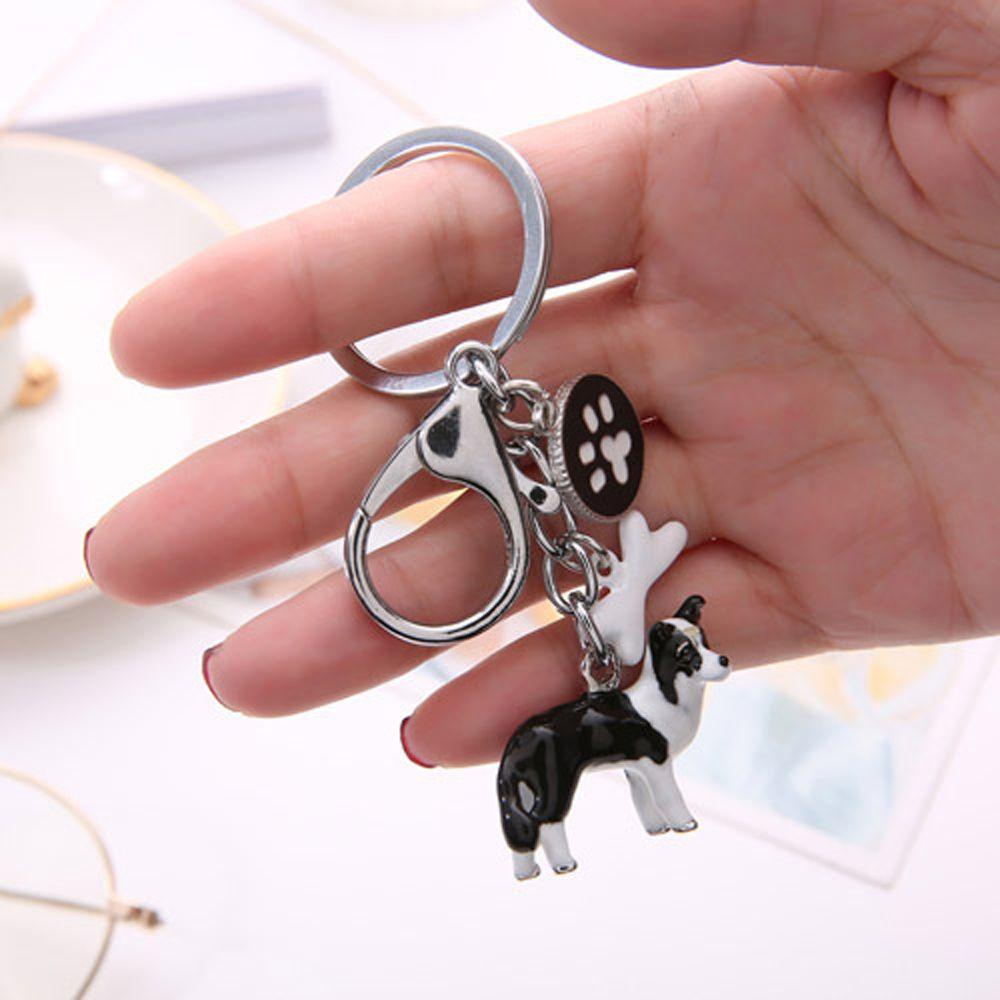 LANFY Móc Khóa Hình Chú Chó Husky 3D Bằng Kim Loại Dễ Thương