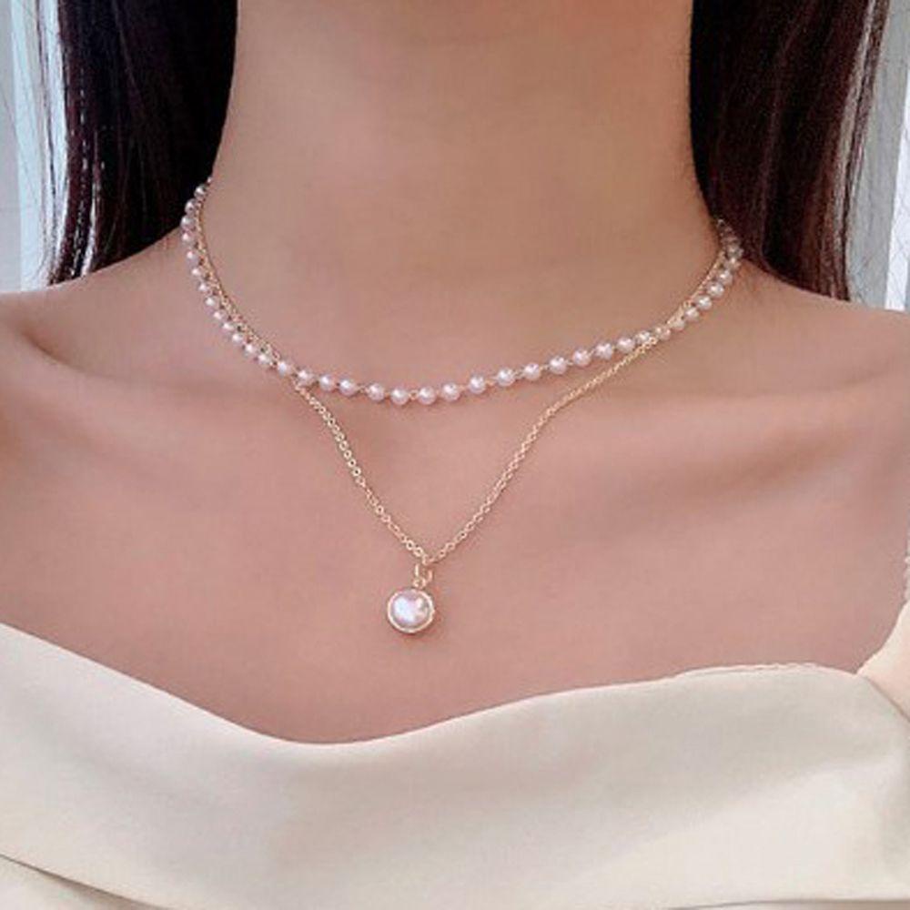 Vòng Cổ Choker Đính Ngọc Trai Thanh Lịch