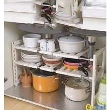 Kệ để đồ nhà bếp , Kệ gầm bếp 2 tầng đa năng tiện dụng tiết kiệm không gian nhà bếp