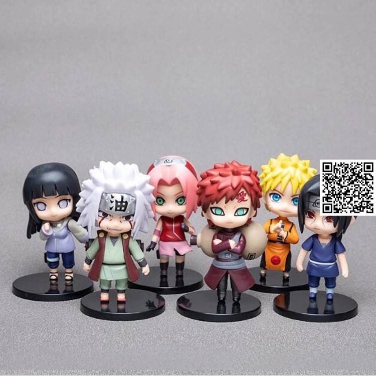 1278 Mô hình Chibi Ninja Naruto nhiều hình Jiraiya Naruto Kakashi Itachi Gaara Hinata