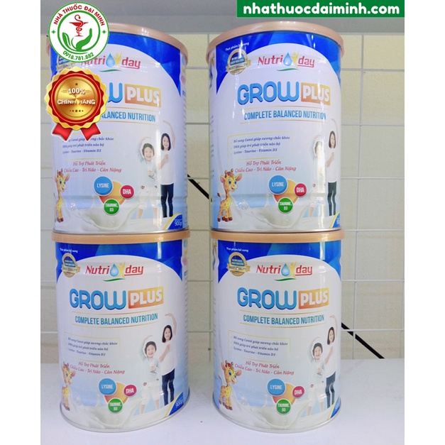 [Ảnh Thật] Sữa Bột Nutriday Grow Plus 900g - Phát Triển Chiều Cao, Cân Nặng, Trí Não Cho Bé