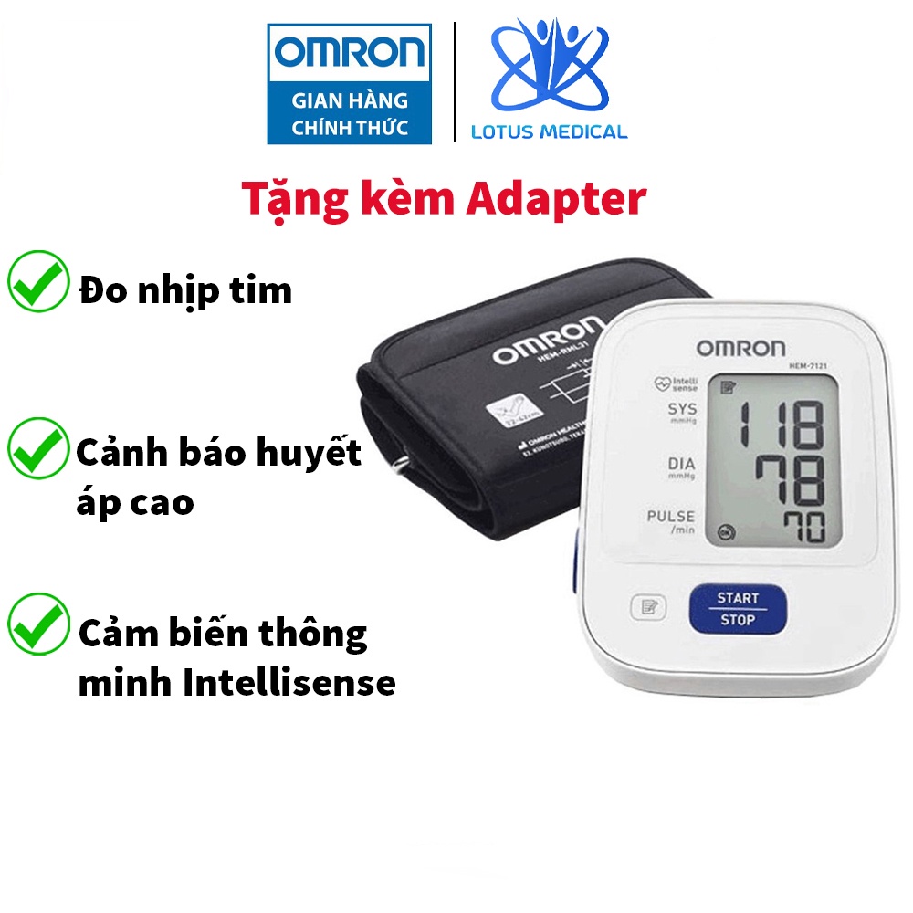 Máy đo huyết áp cổ tay OMRON HEM 7121 – Dụng cụ đo huyết áp cổ tay tự động