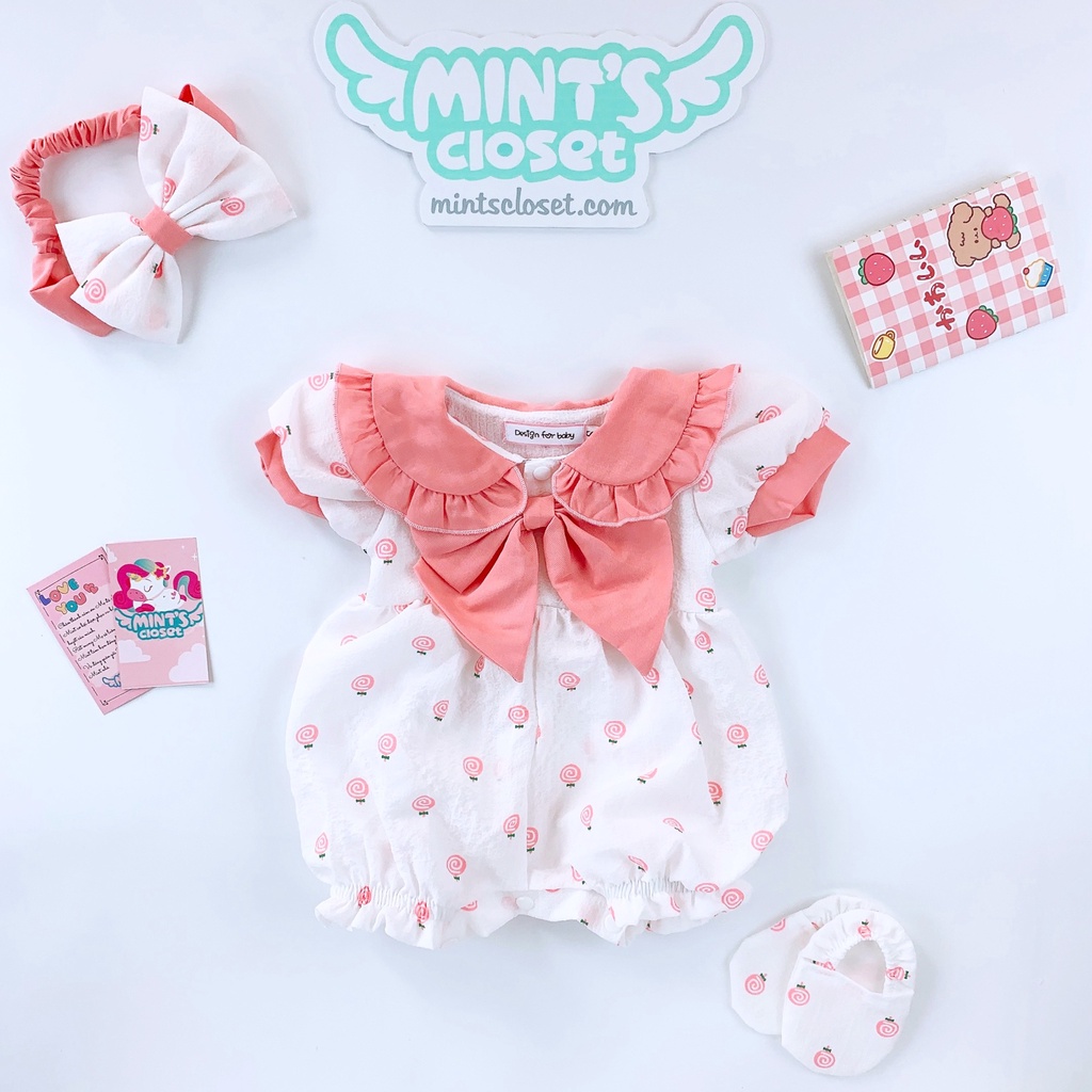 Bodysuit hoa cho bé gái sơ sinh sơ sinh 1 2 tuổi MINTSCLOSET Mint's Closet - BS6052 - BS6063 - BS6069