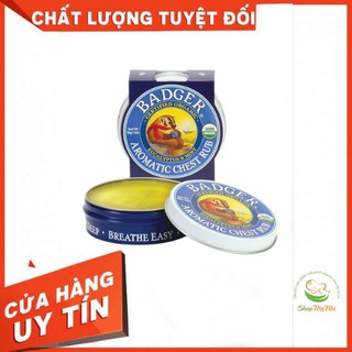 Sáp bôi hữu cơ giúp ấm ngực và cổ Badger 56g.
