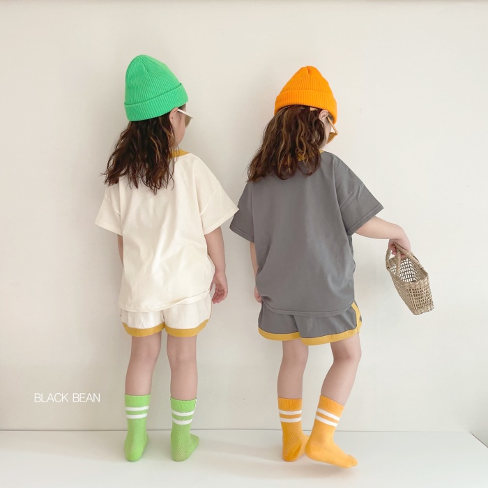 Set Áo Thun Tay Ngắn Và Quần Short Thời Trang Cho Bé Trai Và Bé Gái