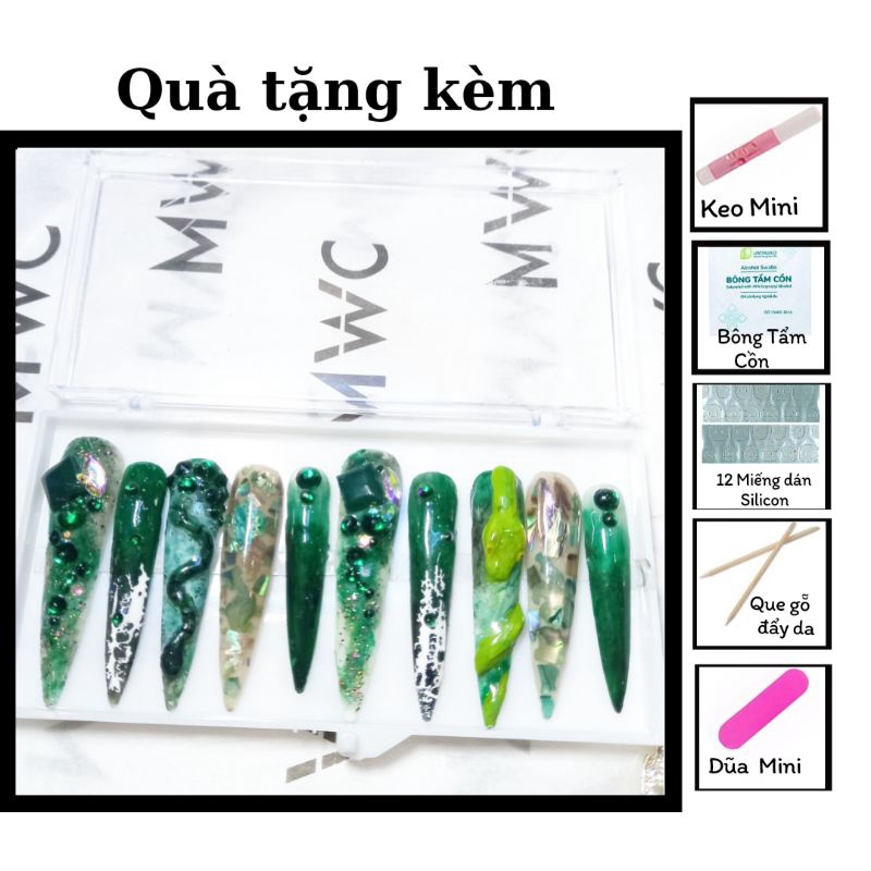 Móng úp đính đá,nail thiết kế cosplay