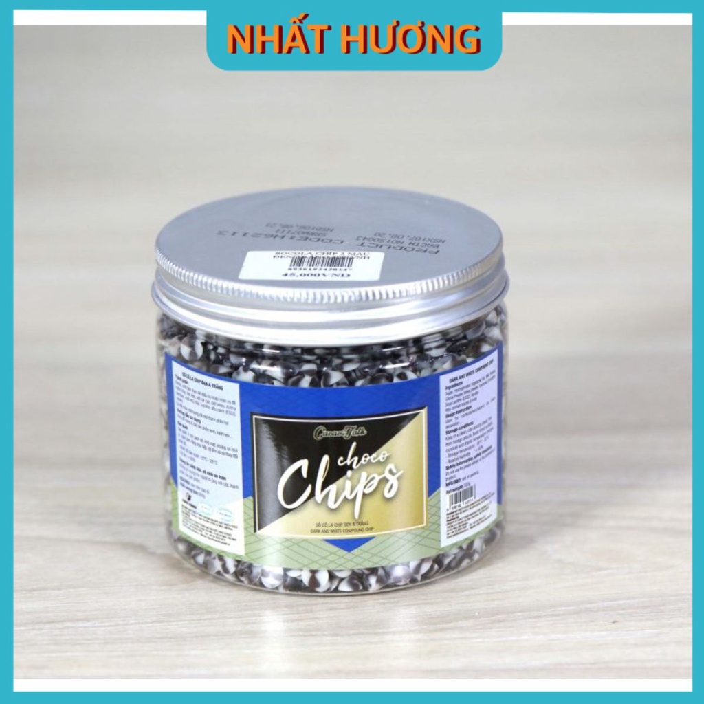 [ Chỉ Giao TP HCM Và Khu Vực Lân Cận]Sô Cô La Chíp 2 Màu Cacao Talk 300gr