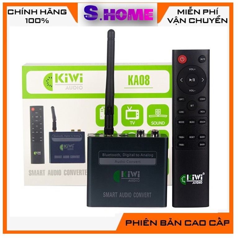 Kiwi ka08 - Bộ chuyển quang chuyên dụng cho tivi có bluetooth , điều khiển để đưa nhạc từ tivi ra Amply, loa (cổng quan thumbnail
