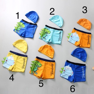 Set mũ quần bơi khủng long cực hot cho bé trai