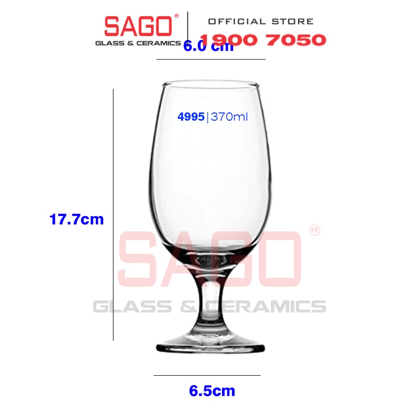 Ly Thủy Tinh Pasabahce Maldive Goblet 370ml | Nhập Khẩu Thổ nhĩ Kỳ