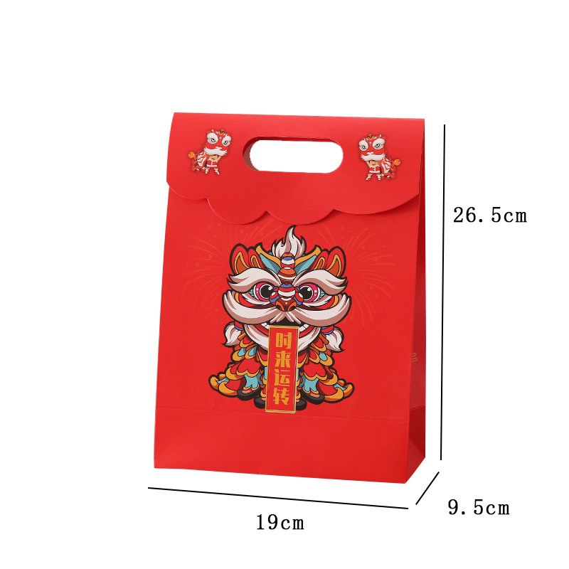 Túi Giấy Dán Đựng Bánh Kẹo Tết 26,5 x 18 x 9,5cm