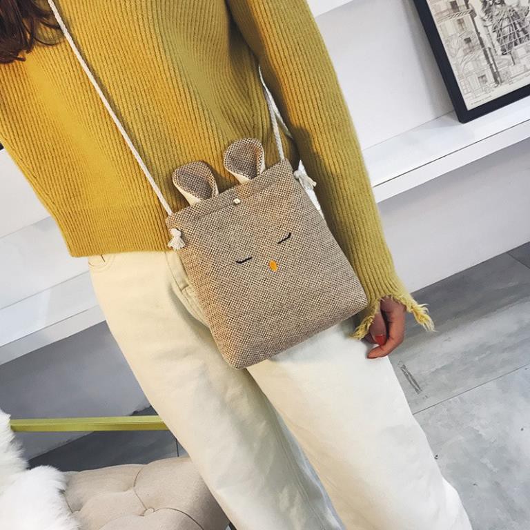 Túi tote vải đeo chéo canvas bag giá rẻ đẹp đi học ULZZANG PT3 TX03