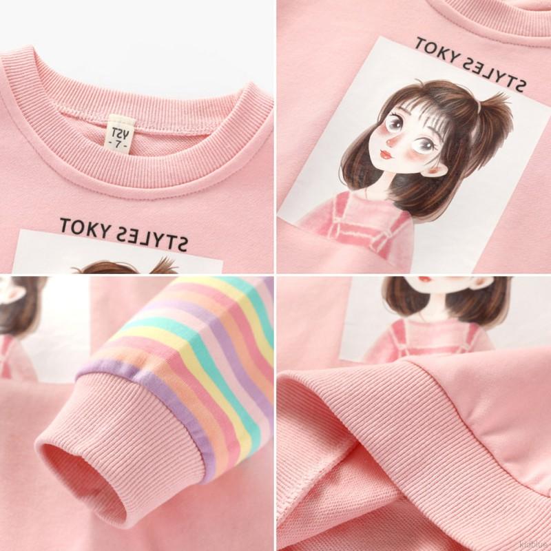 Áo Thun Dài Tay In Hình Hoạt Hình Cho Bé