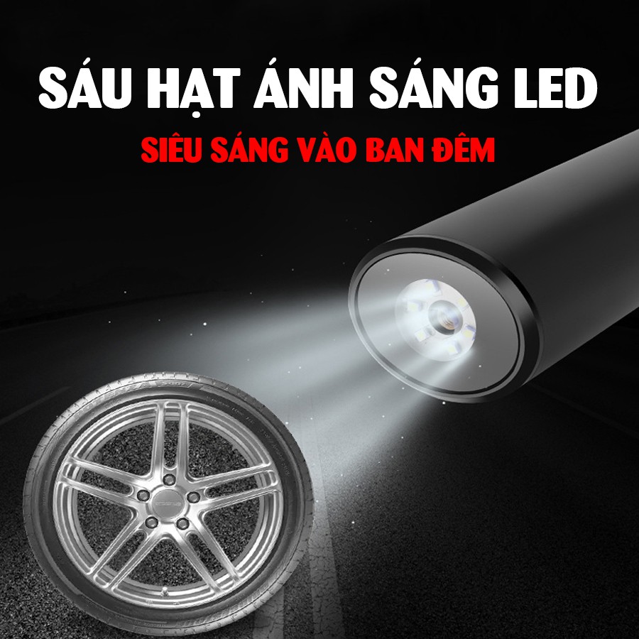 Máy bơm lốp ô tô cầm tay không dây điện tử Malide cao cấp thông minh - Màn LCD - Tự ngắt khi đầy - Dùng pin sạc cao cấp