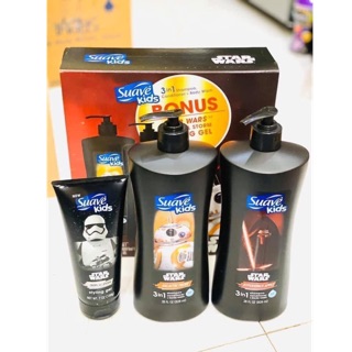 Set Tắm Gội Xả Cho Bé Suave Kids 3 In 1 Star Wars Galactic Fresh