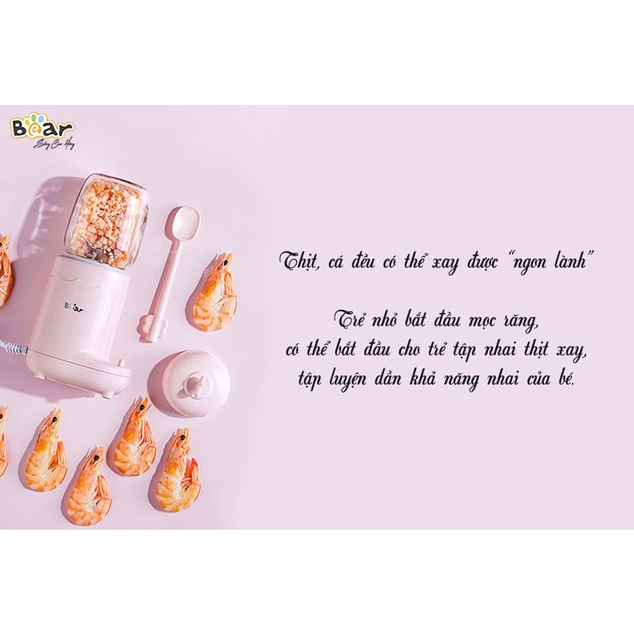 Máy xay ăn dặm bear BÁN HÒA VỐN LẤY ĐÁNH GIÁMÁY XAY 3 CỐI BEAR LLJ-C04J1