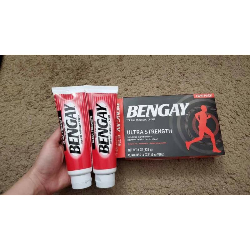 Combo 2 Tuýp DẦU NÓNG ULTRA STRENGTH BENGAY-  Mỹ