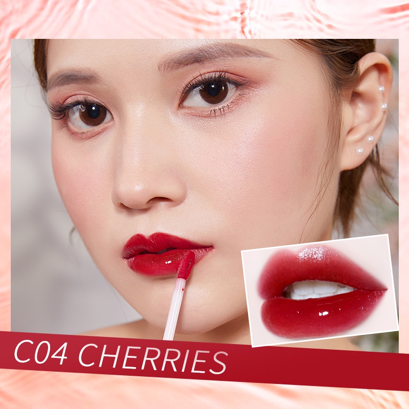 Son bóng tint lì CATKIN dạng lỏng màu sắc tươi sáng dưỡng ẩm lâu trôi nội địa Trung 1.8g