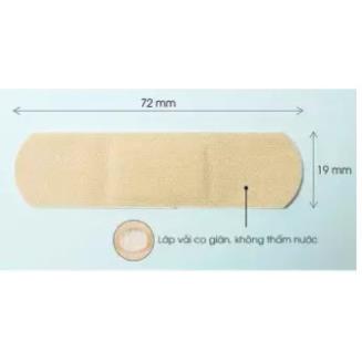 Băng cá nhân Ugo Tana 102 miếng 19x72mm hàng nổi tiếng Tân Á Việt nam