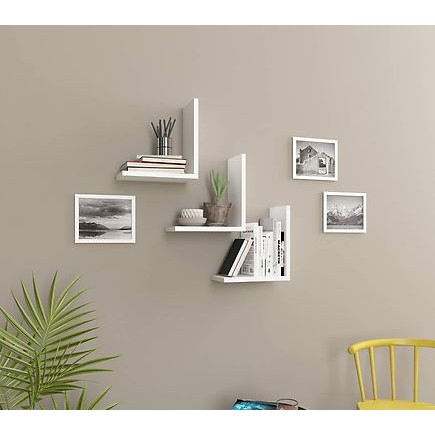 Kệ trang trí 3 chữ V 30*30cm-kệ treo tường