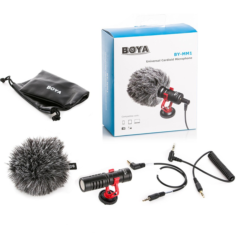 Boya Original BY-MM1 / MM1 Cardioid Microphone for Live Video Recording Camera Smartphone Laptop PC [READY STOCK]