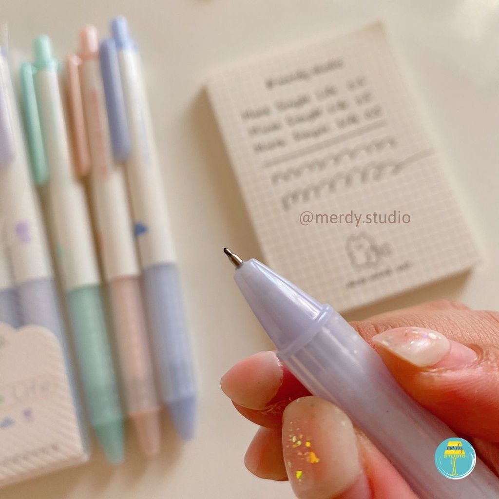 Bút bấm MURA Simple Life vỏ pastel ngòi 0.5mm