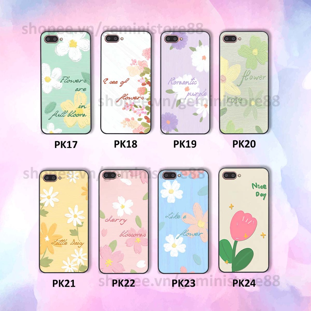 Ốp Oppo A3s / A1k in hình hoa lá nhiều màu sắc siêu đẹp, siêu xinh, siêu cá tính