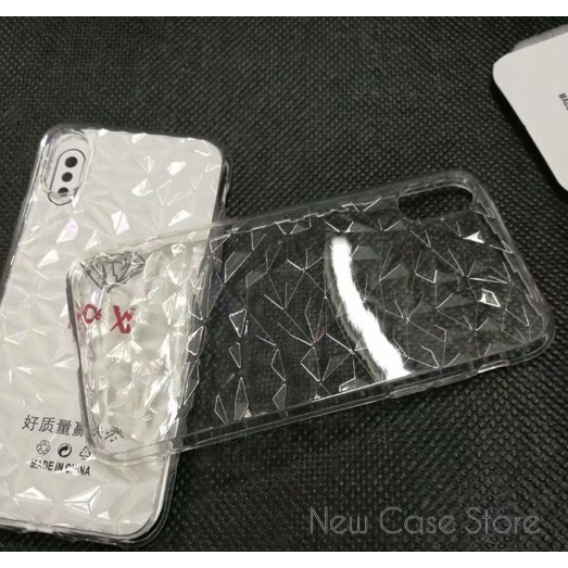Ốp Lưng iPhone trong suốt , nhựa dẻo , vân kim cương cho iPhone XR / X max / XS max