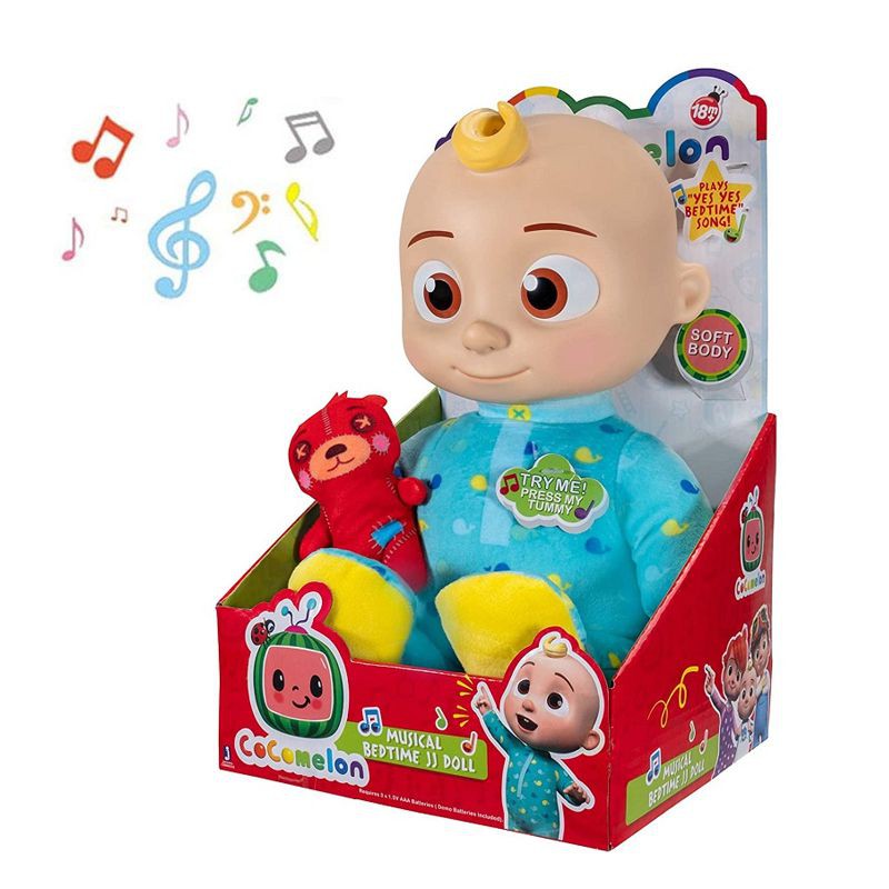 Búp bê nhồi bông mềm mại có nhạc dễ thương cho bé