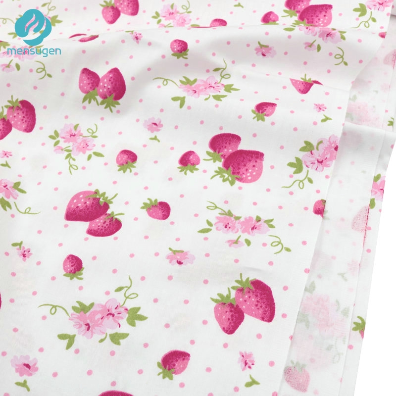 Vải cotton Họa Tiết Dâu Tây Dùng May Đầm Em Bé diy