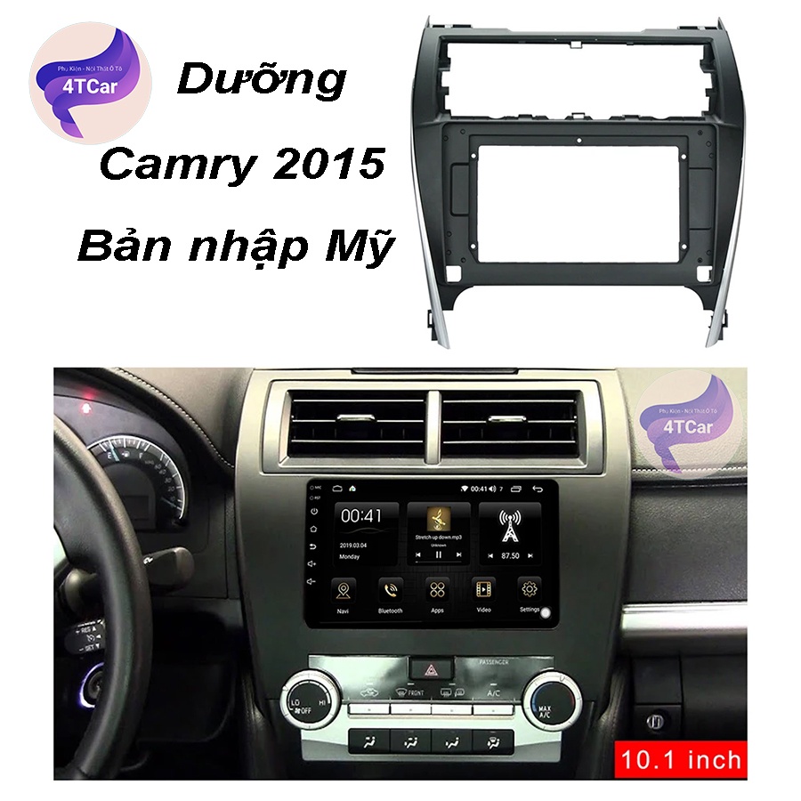 Dưỡng Toyota Camry 2015 bản nhập mỹ 10 inch lắp màn android