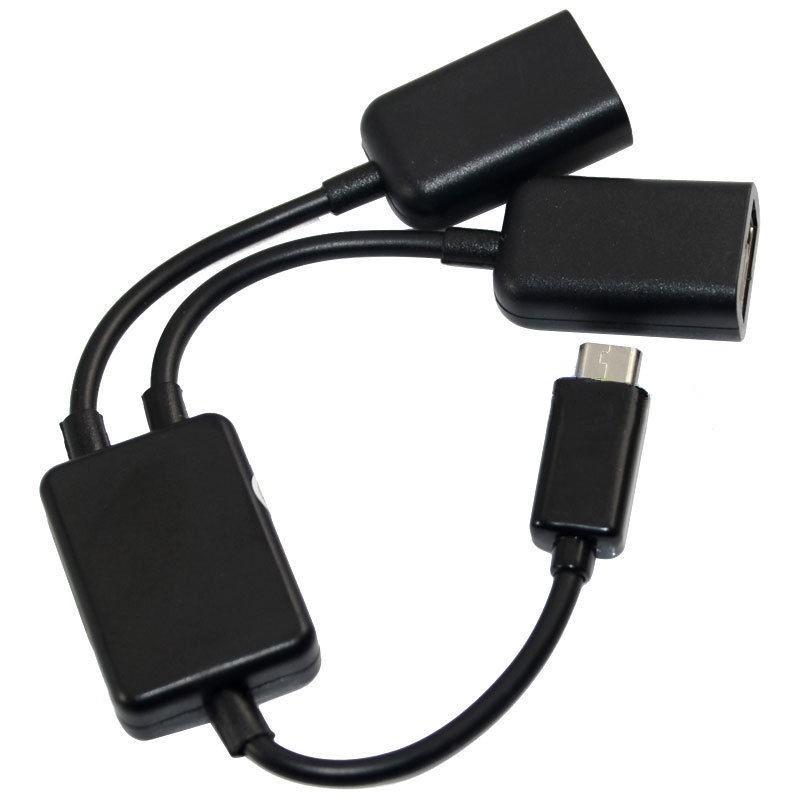 Cáp chuyển đổi từ Micro USB Host Male sang 2x Type A Dual USB Female đa năng | BigBuy360 - bigbuy360.vn