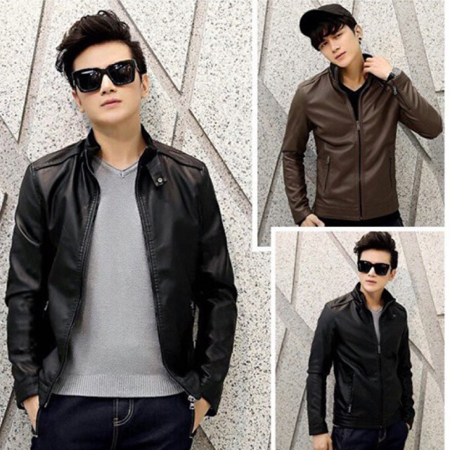 Áo Khoác Da Nam Trơn Lót Lông Cao Cấp | BigBuy360 - bigbuy360.vn