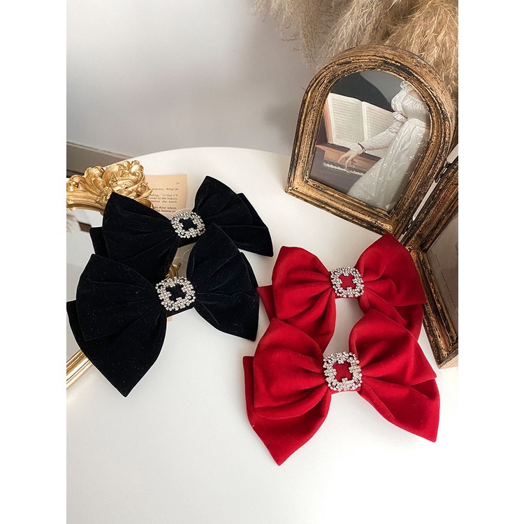 Kẹp tóc nơ đính đá xinh xắn dành cho nữ