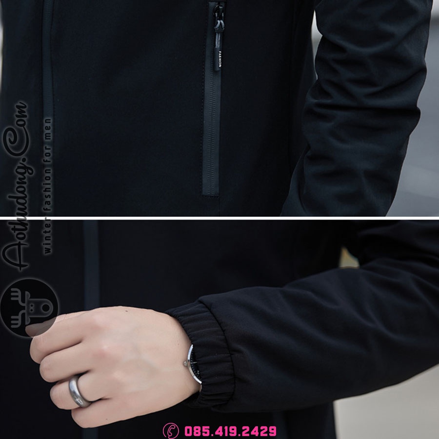 Áo khoác gió nam thể thao 2 lớp, có mũ tháo rời cao cấp chính hãng Zeanus