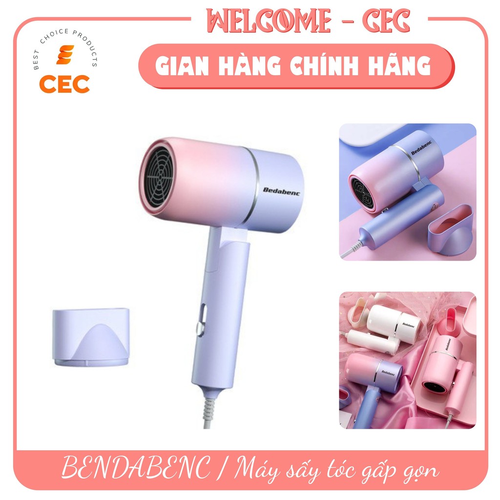 Bendabenc - Máy sấy tóc mini gấp gọn tạo kiểu tóc chuyên nghiệp công suất lớn 1000w BD07 [CEC Store]