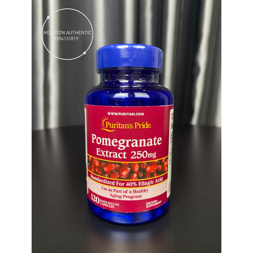 Viên uống Chống Nắng Nội Sinh,Trắng Da, Giảm Nám tinh chất lựu Pomegranate Extract 250mg 120 viên