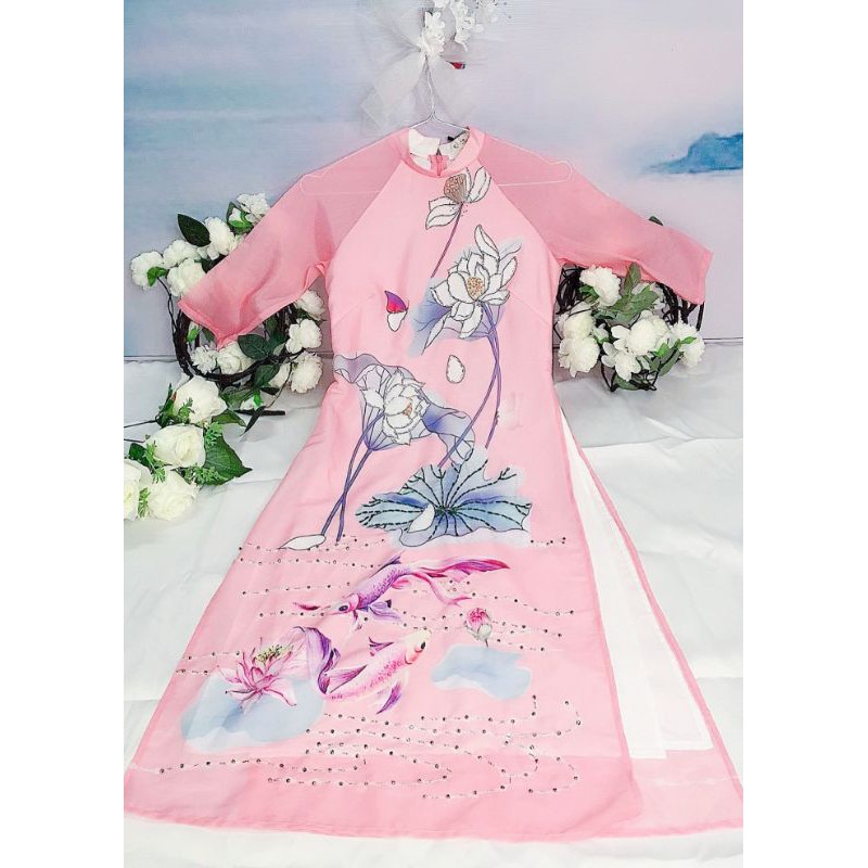 Áo dài cách tân Sen Hồng