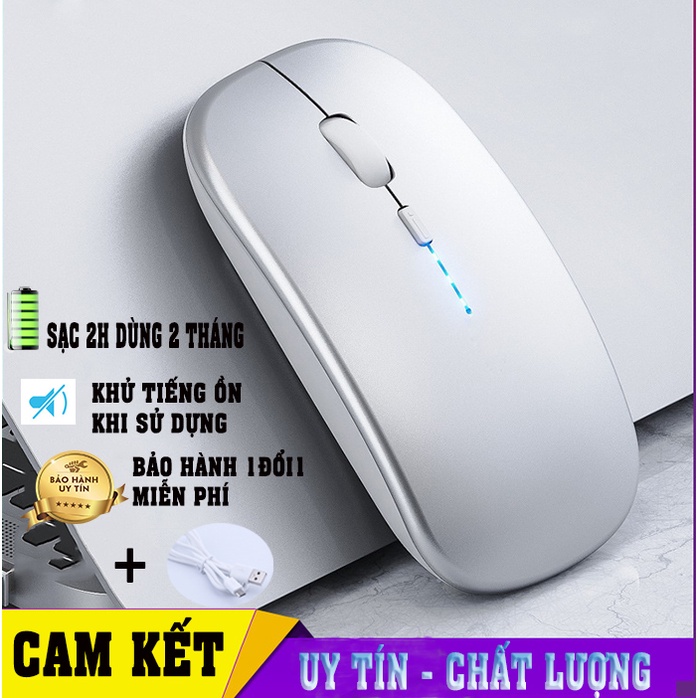 Chuột không dây tự sạc pin M60 - Chuột máy tính cao cấp tặng kèm dây sạc