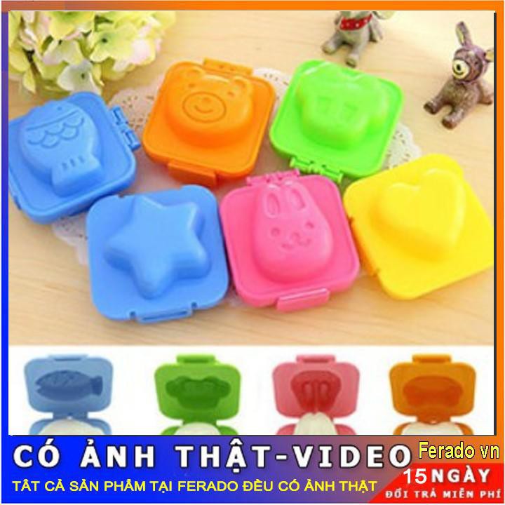 Bộ 6 Khuôn Cơm, Ép Bánh Hình Thú (SHOP GIÁ SỈ)